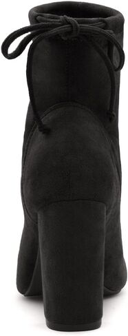 Shoe Land Womens Lilia chunky High Heel Ankle Booties Almond Toe Stretch Short Boots in Saudi Arabia