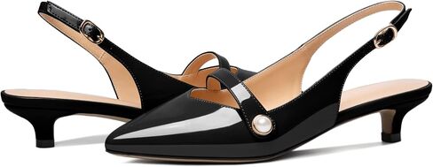 Zamikoo Kitten Heels للنساء مع حزام لؤلؤي، صنادل بكعب منخفض، حذاء بكعب مدبب للعمل والمكتب كاجوال 1.5 بوصة in Saudi Arabia