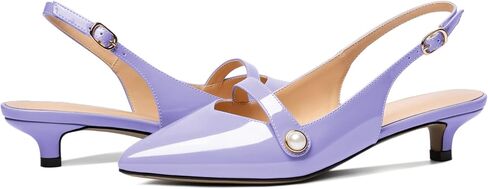 Zamikoo Kitten Heels للنساء مع حزام لؤلؤي، صنادل بكعب منخفض، حذاء بكعب مدبب للعمل والمكتب كاجوال 1.5 بوصة in Saudi Arabia