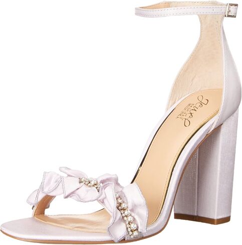 Jewel Badgley Mischka Deva Ruffle High Block Heel in Saudi Arabia