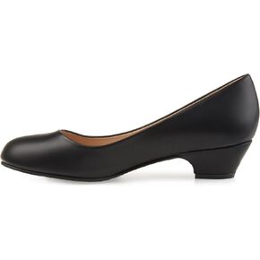 Brinley Co. Womens Soren Classic Faux Leather Comfort-sole Heels