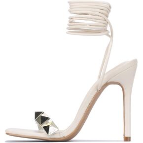 Cape Robbin Aigo Spike Strappy Square Toe High Heels from