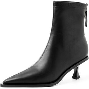 Fashion Ankle Boots For Women Women's Pointed Toe Winter Zipper High Heels Booties