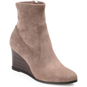 Journee Collection Womens Hepburn Tru Comfort Foam Inside Zip Wedge Booties