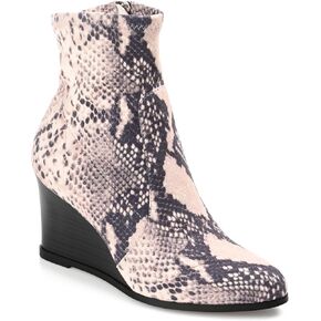Journee Collection Womens Hepburn Tru Comfort Foam Inside Zip Wedge Booties