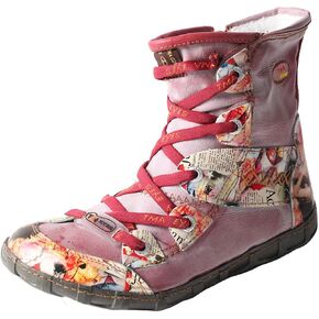 TMA EYES Women's Camo PU Leather Fashion Short Duck Boots