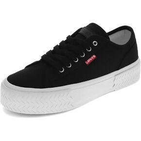 Levi's Womens Mdrn Lo Stacked Canvas Textured Casual Platform Sneaker Shoe