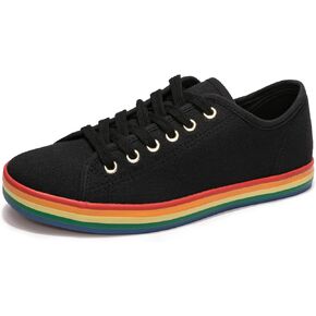 BENEKER Women's Low Top Canvas Shoes Lace up Fashion Sneakers Casual Comfort Walking Shoes
