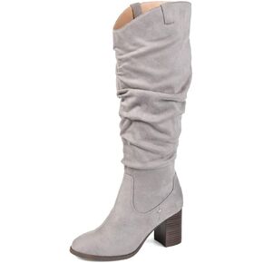 Journee Collection Womens Aneil Slouch Boot with Slouchy Vegan Suede and Inside Zip Closure