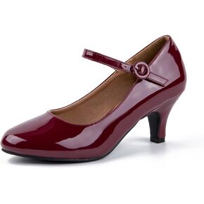 Women's Mary Jane Shoes Kitten Heel Closed Round Toe Low Heels Ankle Strap Office Work Church Wedding Pumps in Saudi Arabia