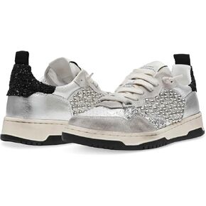 Steve Madden Women's Everlie Sneaker, Silver Multi, 9