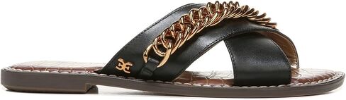 Sam Edelman Womens Gabrie Chain Crisscross Flat Sandals Black 7 Medium (B,M) in Saudi Arabia