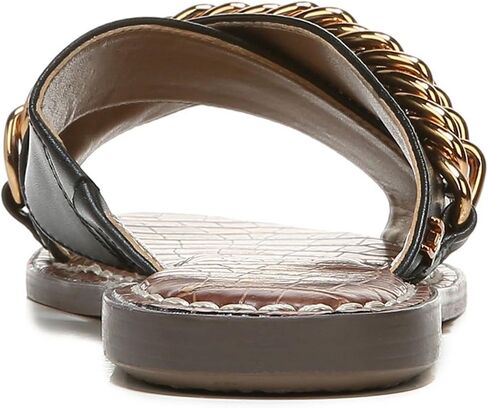 Sam Edelman Womens Gabrie Chain Crisscross Flat Sandals Black 7 Medium (B,M) in Saudi Arabia