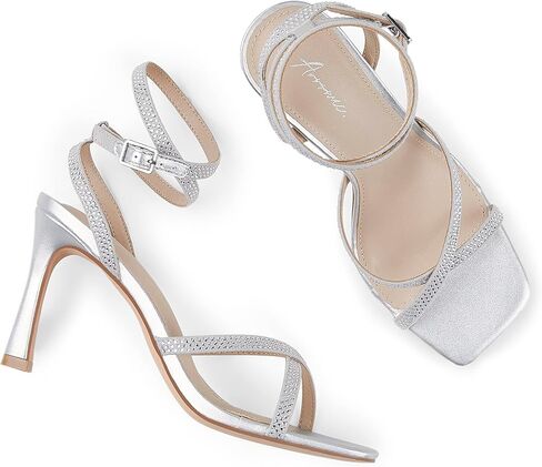Arromic High Stilettos Heeled Sandals for Women Strappy Square Toe Heel Open Toe Heels Dressy Wedding Shoes Pumps Sandals in Saudi Arabia