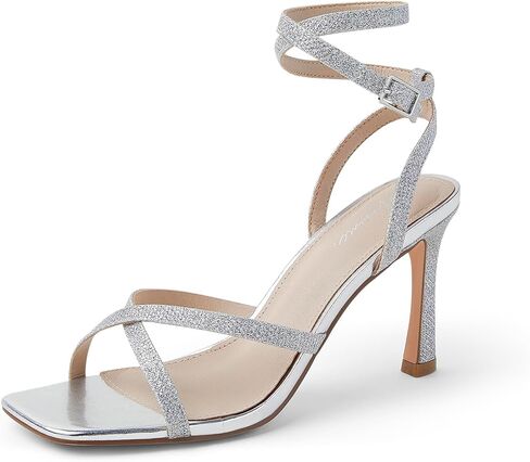 Arromic High Stilettos Heeled Sandals for Women Strappy Square Toe Heel Open Toe Heels Dressy Wedding Shoes Pumps Sandals in Saudi Arabia