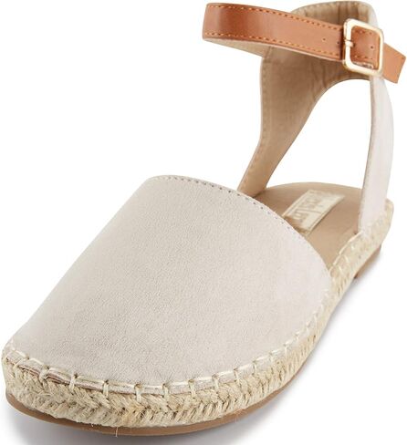 Alexis Leroy Women's Closed Toe Buckle Strap Comfortable Espadrille Sandals in Kuwait