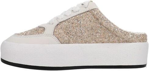 VINTAGE HAVANA Womens Val Glitter Platform Mule Sneakers Shoes Casual - Gold, White - Size 7.5 B in Saudi Arabia