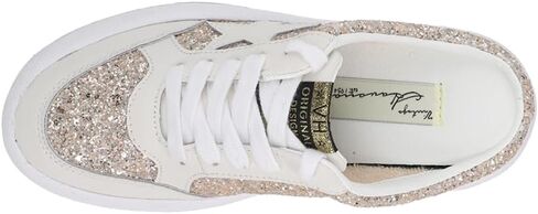 VINTAGE HAVANA Womens Val Glitter Platform Mule Sneakers Shoes Casual - Gold, White - Size 7.5 B in Saudi Arabia