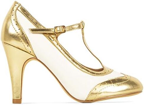 J. Adams Tango Heels for Women - T-Strap Round Toe Retro Oxford Pumps in Saudi Arabia