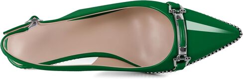 حذاء SAMMITOP Slingback بكعب قطط بمقدمة مدببة وحزام بإبزيم فضي مطرز وكعب منخفض سهل الارتداء مناسب لحفلات المواعدة والعمل 1.6 بوصة in Saudi Arabia