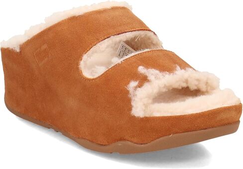 FitFlop Women's, Shuv Two-Bar Shearling Sandal in Saudi Arabia