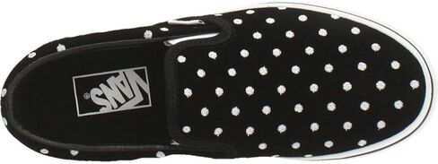 Vans Classic Slip-On Platform (Suede Polka Dot) Black/True White in Saudi Arabia