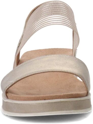 LifeStride Womens Zing Ankle Strap Flatform Sandals Gold 9.5 Wide (C,D,W) in Saudi Arabia