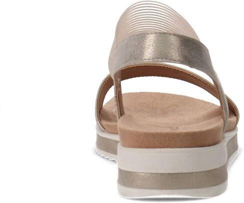 LifeStride Womens Zing Ankle Strap Flatform Sandals Gold 9.5 Wide (C,D,W) in Saudi Arabia