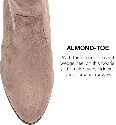 Journee Collection Womens Hepburn Tru Comfort Foam Inside Zip Wedge Booties in Saudi Arabia