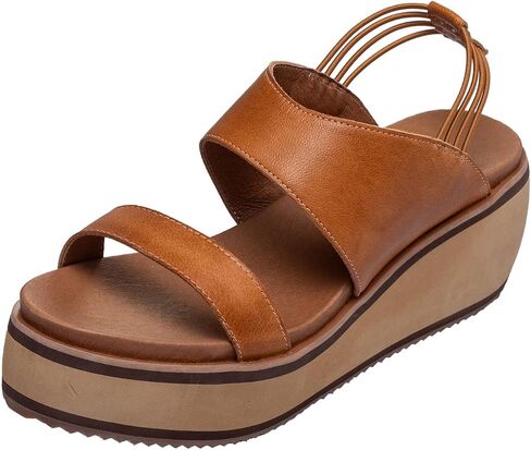 Antelope Women's Jax Leather Wedge Platform Sandals in Kuwait