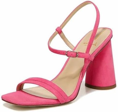 Sam Edelman Kit Black Square Toe Slingback Strap Cylindrical Block Heel Sandals in Saudi Arabia