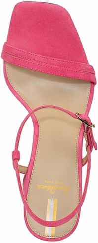 Sam Edelman Kit Black Square Toe Slingback Strap Cylindrical Block Heel Sandals in Saudi Arabia