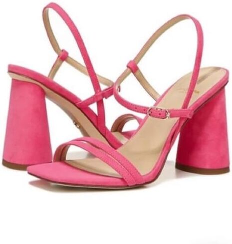Sam Edelman Kit Black Square Toe Slingback Strap Cylindrical Block Heel Sandals in Saudi Arabia