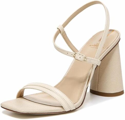 Sam Edelman Kit Black Square Toe Slingback Strap Cylindrical Block Heel Sandals in Saudi Arabia
