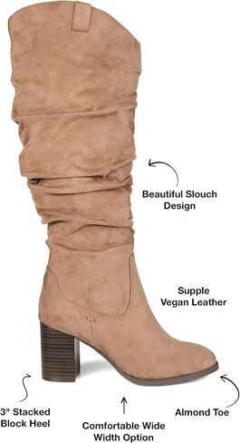 Journee Collection Women's Aneil Stacked Heel Knee High Boots in Saudi Arabia