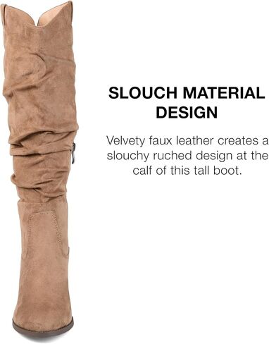 Journee Collection Women's Aneil Stacked Heel Knee High Boots in Saudi Arabia
