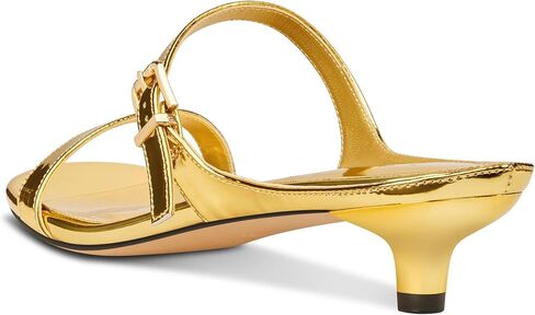 NobleOnly Two Strap Heeled Sandals for Women Kitten Heels Buckle Dress Office Prom Open Toe Slip-on Sandals 1.4 Inches Heels in Saudi Arabia