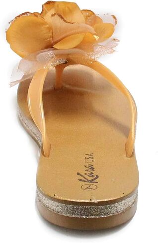 KARA Womens Flower Fashion Soft Comfort Flip Flops Flat Sandals in Saudi Arabia