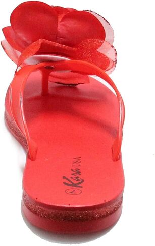KARA Womens Flower Fashion Soft Comfort Flip Flops Flat Sandals in Saudi Arabia