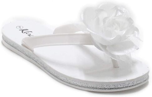 KARA Womens Flower Fashion Soft Comfort Flip Flops Flat Sandals in Saudi Arabia