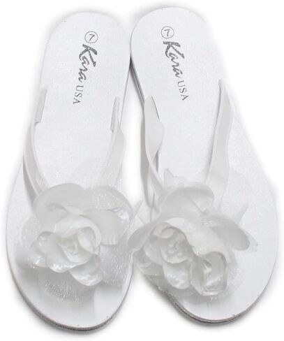 KARA Womens Flower Fashion Soft Comfort Flip Flops Flat Sandals in Saudi Arabia