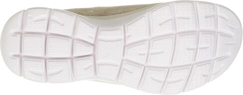 Skechers Women's Summits Fun Flare Sneaker, Taupe/Pink=TPPK, 7 Wide in Saudi Arabia