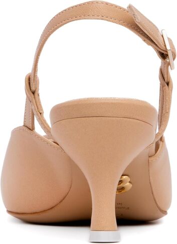 AMBER - Sand - 8 - Mid heel - Sling back - Made in Italy - Comfort in Saudi Arabia