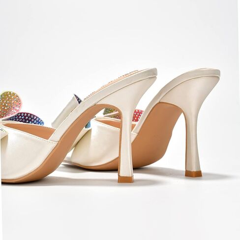 Cape Robbin Bellani Stiletto Slip-on Pointy High Heels with Rhinestone Bow in Saudi Arabia