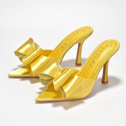 Cape Robbin Bellani Stiletto Slip-on Pointy High Heels with Rhinestone Bow in Saudi Arabia