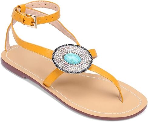 Women Cross Strappy Rhinestones Thong Sandalias Boho Chic Beach Flat Fisherman Bohemian Gladiator Summer Strap Sandals in Saudi Arabia