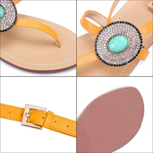 Women Cross Strappy Rhinestones Thong Sandalias Boho Chic Beach Flat Fisherman Bohemian Gladiator Summer Strap Sandals in Saudi Arabia