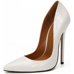 Women's Pumps High Heels 5.7 inch, Classic Sexy Pointed Toe Black Stiletto Heels Dress Wedding Party Office Shoes Slip On