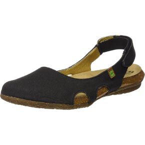 El Naturalista Women's N415t Seaweed Canvas Ocean/Wakataua Flat Sandal