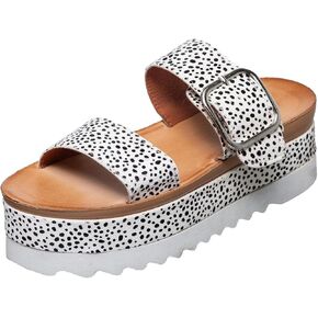 Antelope Women's Afra Leather Flat Platform Sandals